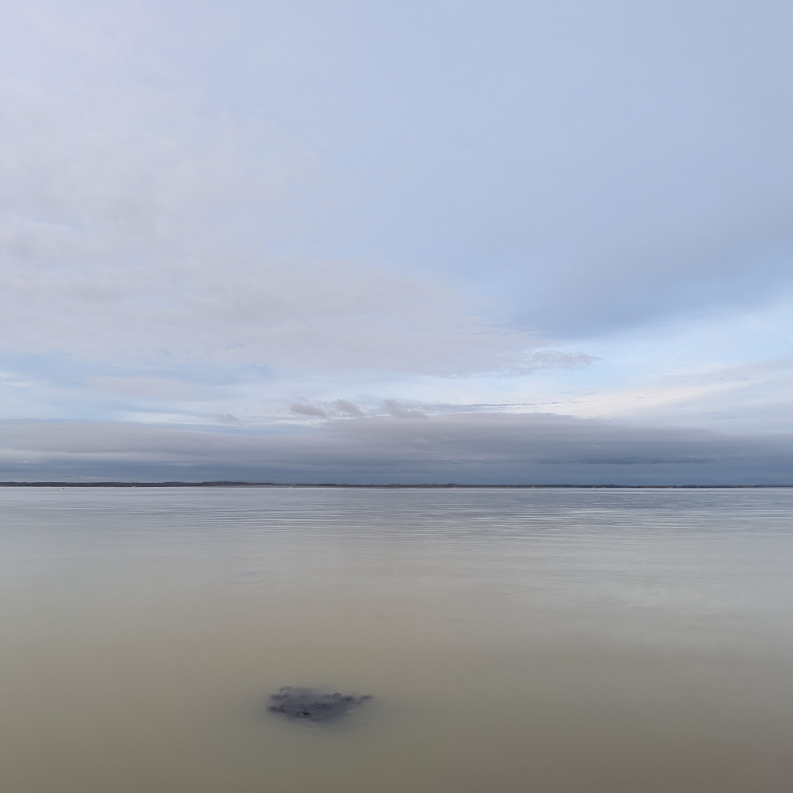 A grey calm Solent.